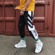 Tide Brand Tie Pants Male Korean Version Loose Color Matching Handsome Casual Pants Student Bf Trend Hip-Hop Wild Harem Pants